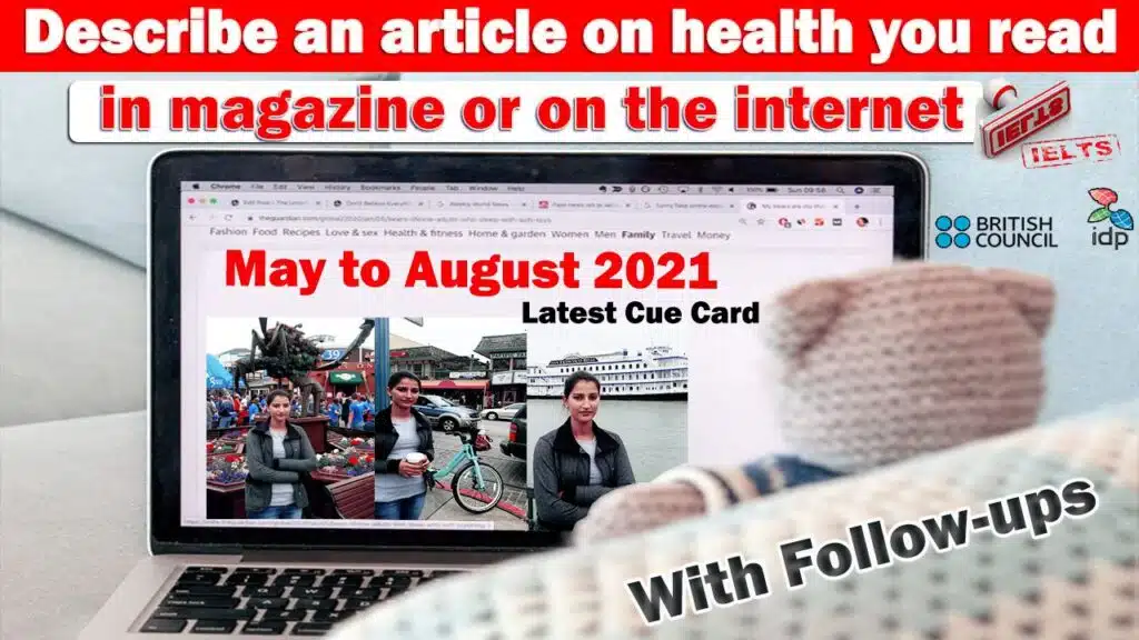 Describe an article on health you read in magazine or on the internet | 8 Band Sample