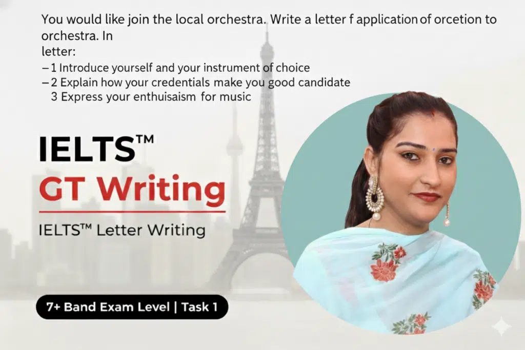 IELTS GT Writing Task 1: Letter to Join a Local Orchestra