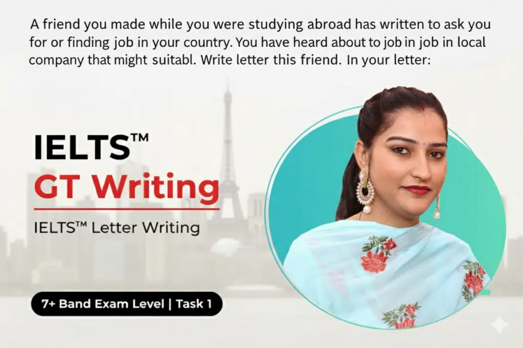 IELTS GT Writing Task 1: Letter to a Friend About a Job Opportunity (Band 7+)
