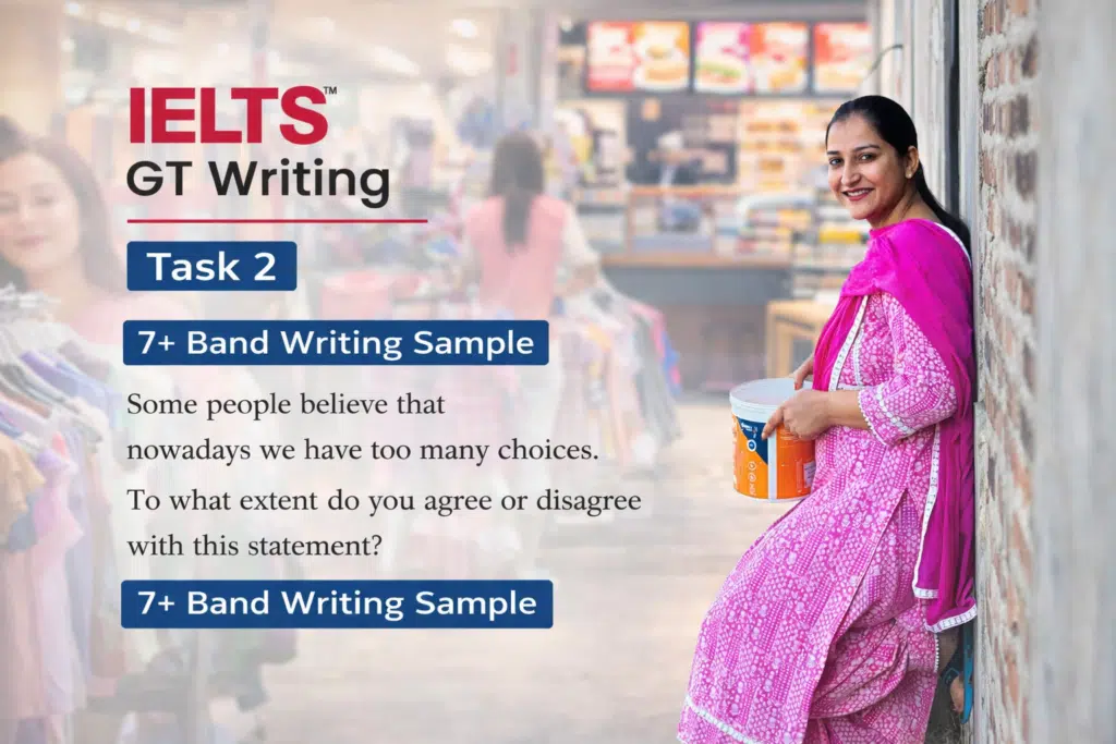 Too Many Choices in Modern Life – IELTS Writing Task 2 Essay (Band 7+)